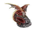 Fighting Dragon Statue Resin Desktop Dragon Figurine Sculpture with Light for Home Ornament V1294-YM0706-3115230085511
