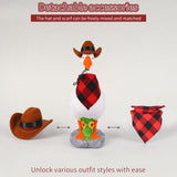 Goose Garden Statue, Detachable Matching Accessories, Stable Weighted Base, for Indoor Outdoor V1369-AZ3-W-12147