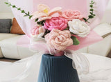 Hand Knitted Yarn Bouquet Pure Cotton Artificial Flowers V1263-JX-8023
