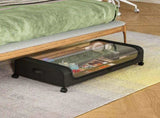 Black Square Under-Bed Storage Rack with Wheels Sturdy Easy to Move for Bedroom AU V201-QHGMMOREONE043