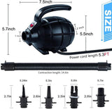 Electric Air Pump for Inflatable Air Tumble Track Gymnastics Mat,Raft Boat Electric Pump with 4 V1366-AZ2-W-03649