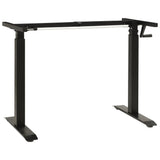 Manual Height Adjustable Standing Desk Frame Hand Crank Black 43_321719