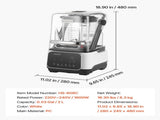 Blender, 2L Professional Countertop Blenders with Shield, 2200W 26000RPM Kitchen Food Processor V952-DJYZSBJBJ2L197T2E001V3