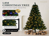 Christabelle 1.8m 6ft Pre-Lit Green Artificial Christmas Tree Dorset Pine 160 Multi-Function LE 112_WFLD6