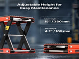 Motorcycle Lift, 1200lbs Weight Capacity, Wide Deck Motorcycle Scissor Jack, 4.1-15 in Height Range, V952-MTCXXSJJSGS1M2MZBV0