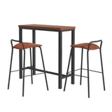 Artiss Bar Table and Stools Set Dining Desk Kitchen Chairs Cafe Pub BA-TAB-CHR-SET-WALBR