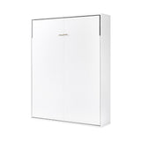 Queen Wall Bed in White Space Saving Murphy Bed Kit with Black Door Handle V63-953921