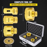 Diamond Drills 4PCS Diamond Hole Saw 25/35/50/68mm Tile Hole Saw Kit Vacuum Brazed Diamond Drill V952-JT420355068MMJN3HV0