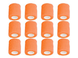 12Pcs Bandage Wrap Natural Latex Elastic Self Adhesive Wrap for Cows Dogs Horses 10cm Orange V1294-YM0523-3111220104718