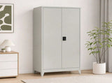 Two-Door Metal Cabinet Shelf Storage for Home Office Gym V63-844341