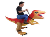 Inflatable Dinosaur Costume Adult Riding Suit Air Blow Up Cartoon Outfit for Holiday Party Cosplay V1294-YM0901-3115240011311