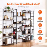VEVOR Metal Bookshelf Rustic Bookshelf 14-Tier for Living room Bedroom & Office V952-JSSJZFXJSM14F3DI3V0
