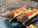 4x Puppy Shaped Serving Tray Dachshund Snack Holder Hot Dog Holder for Home Family Gatherings V1369-AZ3-W-11517