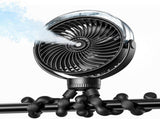 Portable Misting Stroller Fan with 4 Speeds & 360&deg Adjustable Tripod, Quiet Rechargeable Baby Fan V1107-CS-MNBZYFSH
