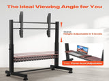Rolling TV Stand, Mobile TV Cart for 55-100 Inch Screens, Height Adjustable Portable Monitor Stand V952-TYSDLDDSJZJZ9H73Q001V0