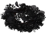Black Artificial Silk Flower Eucalyptus Leaf Wreath for Holiday Home Front Door Decor V1370-AZ4-11392