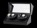 Automatic Quad Watch Winder Wood Display Box Case Motor Rotation Storage V63-827071