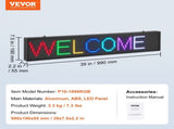 Programmable LED Sign, P10 Full Color LED Scrolling Panel, DIY Custom Text Animation Pattern Display V952-XGSGDBZP40X8HVK5KV3