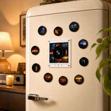 Music Fridge Decor, Magnetic Vinyl Record Music Box with Rotating Discs, NFC Music Discs, LED Night V1192-AZ-W-34220