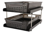 2 Tier Organizer Multi Purpose Storage Baskets Bathroom Storage Organizer Vanity Counter Container V1294-YM0901-3117250007311