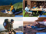 Orange Portable Outdoor Inflatable Mat - Foot-Operated Camping Sleeping Pad V888-ELOSUNG18327