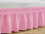 Elegant Pink Bed Sheet with Pleated Skirt for Complete Bedding Protection V1366-AZ2-W-12215