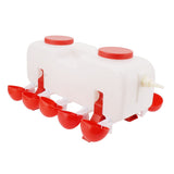 Automatic Chicken Waterer 10L Large Poultry Drinking Cups with 10pcs Bowls for Duck Goose V1294-YM0710-3111230252211