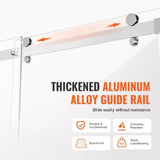 VEVOR Frameless Shower Door 58-59" x 75" SGCC Tempered Glass 5/16" Chrome V952-WBKSYMTLYSM8XN0RUV0