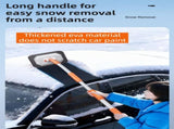 Orange 21&deg Curved Car Wash Mop and Snow Scraper with 180&degRotating Detachable Pole & 2 x Extra Large V888-ELOSUNG52116