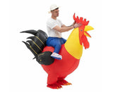 90-130cm Inflatable Rooster Halloween Costume Blow Up Suit Battery Power Cosplay Costume V1263-JX-1155