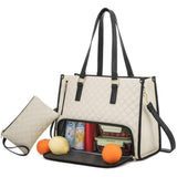 15.6 Inch 2-in-1 Insulated Leak-Proof Cooler Bag with Laptop Compartment, Beige V1188-MS-325-0148