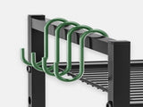 Metal Shelf For Microwave Oven 2 Level Kitchen Storage Rack With 4 Hooks-Black V1161-960109