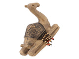 Camel Statue Durable Resin Flat Bottom Retro Style Exquisite Luster Camel Ornament for Home Office V1294-YM0717-3115220081311