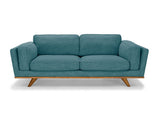 32 Seater Sofa Teal Fabric Lounge Set for Living Room Couch with Wooden Frame V43-SET-YOK-3+2-TL