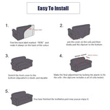 Waterproof Couch Cover Slipcovers for Couches - Stretch Non Slip Sofa Covers Washable, Leakproof V1192-AZ-W-5232