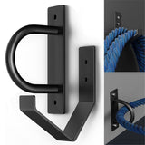 Steel Battle Rope Wall Mount Kit w/Anchor & Storage Hook - Matte Black Secure Mounting Durable V1192-AZ-W-4822