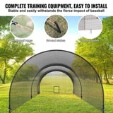 Baseball Batting, Softball and Baseball Batting Net and Frame, 22x12x8ft Practice Portable V952-BYBLXWKWBLXW771VRV0