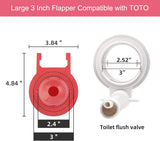 3 Pack Large 3-Inch Toilet Flapper Replacement Compatible with TOTO Flapper Model G-Max, THU138S, V1259-DP01-A-2263
