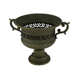 Aged French-Style Urn w/ Handles 32x24cm V637-37056URN