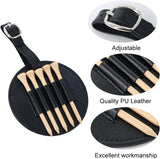 Leather Golf Tee Holder with 5 Wooden Tees 3-1/4 Inch Hook for Golf Bag Strap Hanging V1258-DP02-BOL-185