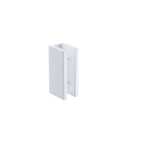 120cm Frameless Glass Sliding Shower Door With White Rail and U-Brackets for Modern Bathrooms V63-913221