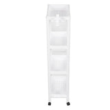Bathroom Tower Shelf Plastic Freestanding Storage Rack Organizer Multifunctional Shelving Unit for V1294-YM0706-3112230061616