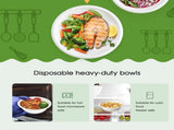 600pcs Disposable Sugarcane Bagasse Round Bowls - 18cm - Bulk V563-BA1811-30-20PK