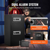 VEVOR Double Door 5.5 cu.ft Safe Box with Key Lock Password Cabinet Black V952-LMBXXLS5567CW705UV9