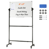 91.5x61cm Rolling Magnetic Whiteboard, Double-sided Mobile Whiteboard, Adjustable Height Dry Erase V952-BBYCDL3624ABSW8OMV0