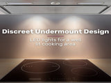 EUROCHEF 60cm Undermount Rangehood Stainless Steel, Quiet 3-Speed, 3-Layer Dishwashable Filter, LED V219-RGHUDREC6SFA