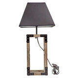 Designer Wooden TABLE LAMP Modern Rustic Geo Industrial Retro Desk Light V563-BR-75048