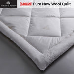 Logan and Mason 500GSM Pure Wool Premium Quality Quilt King V442-LED-QUILT-500GSMWOOL-WHITE-KI