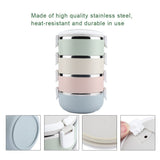 Portable Stainless Steel Lunch Box Container Bento Box Food Container V1294-YM0727-JY14509-04