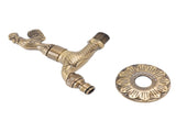 Antique Carved Faucet Bronze Copper Carp Retro Anti Rust Outdoor Garden Tap for Toilet G1/2in V1294-YM0717-3112220066812